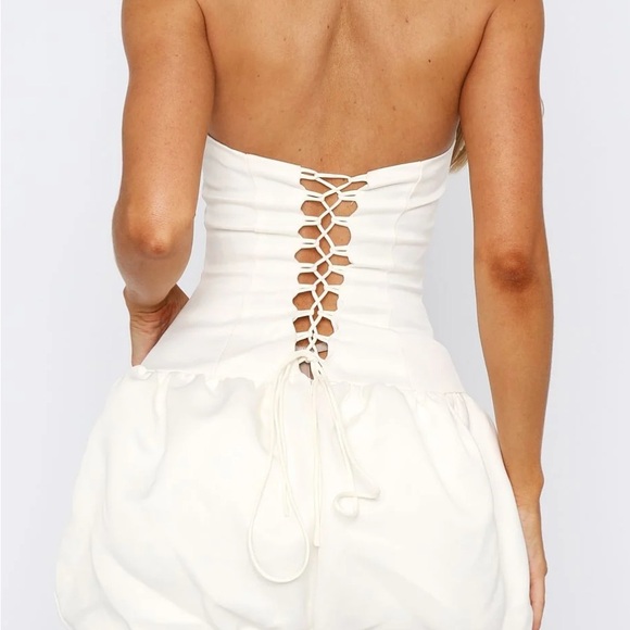 White Fox Boutique Sunshine Serenade Mini Dress Cream Size S - never worn! - Picture 3 of 5